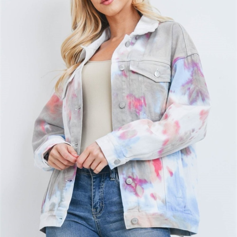 BOHO BEAUTY Tie Dye Denim Jacket - Picture 4 of 8